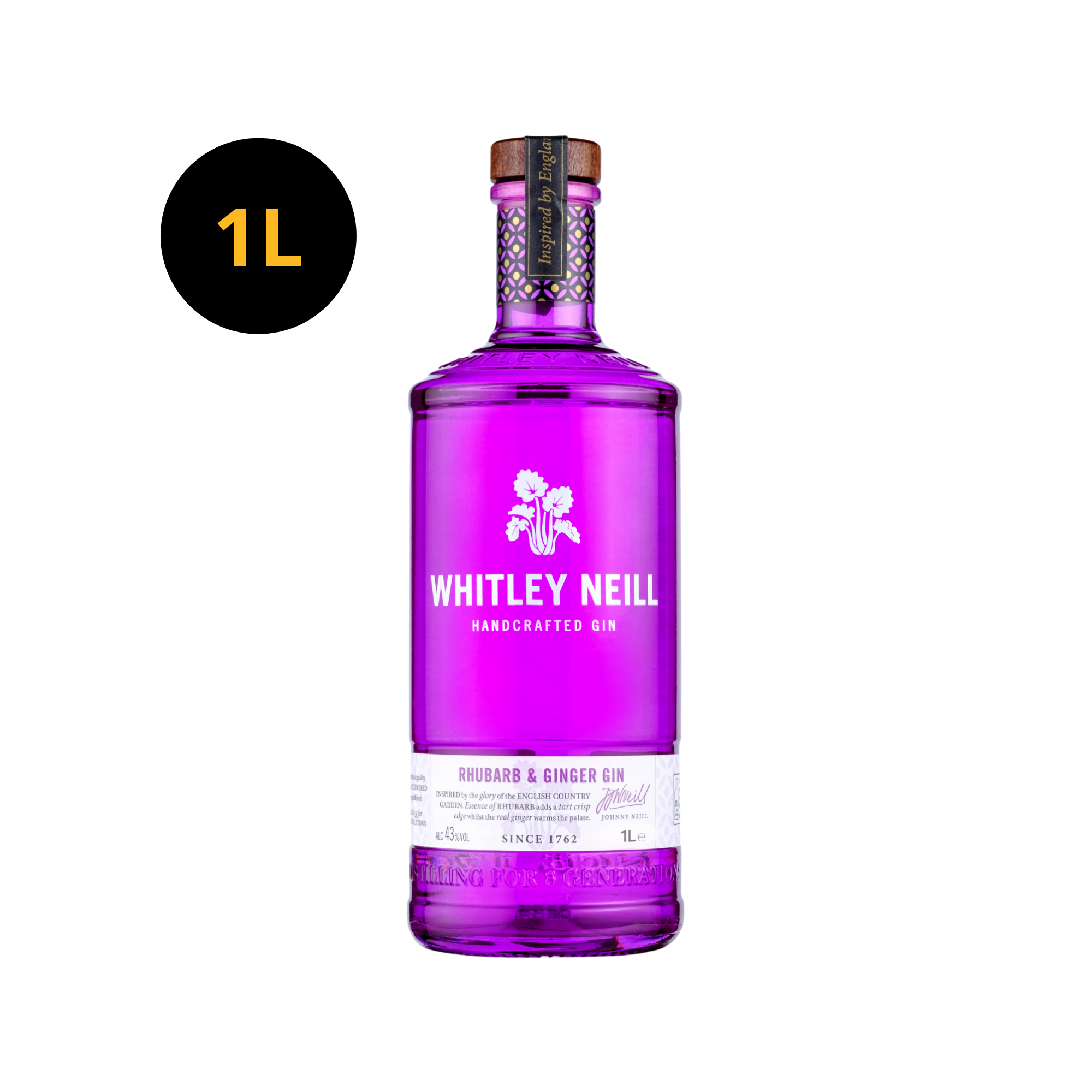 Whitley Neill R&G Gin 43% 1L