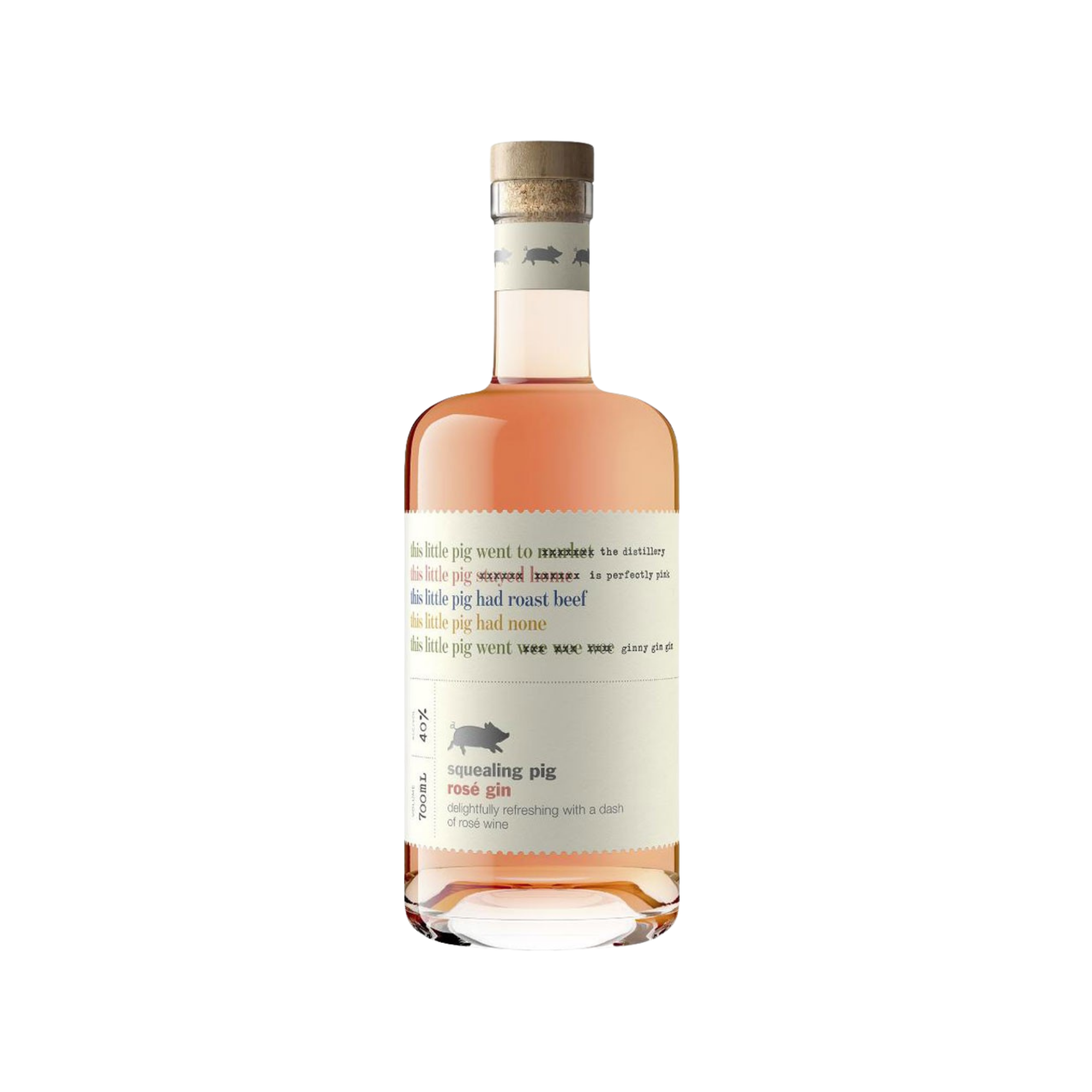Squealing Pig Rosé Gin 40% 1L
