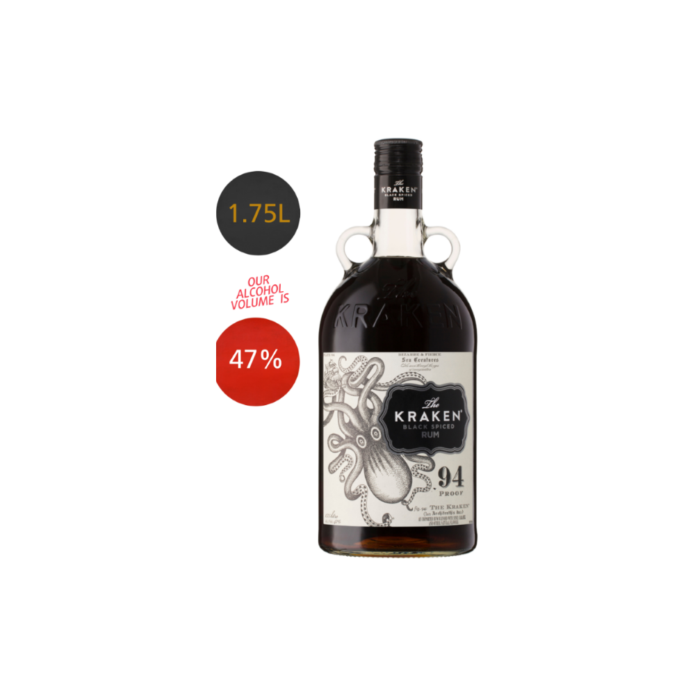 Kraken Black Spiced Rum 47% 1.75L