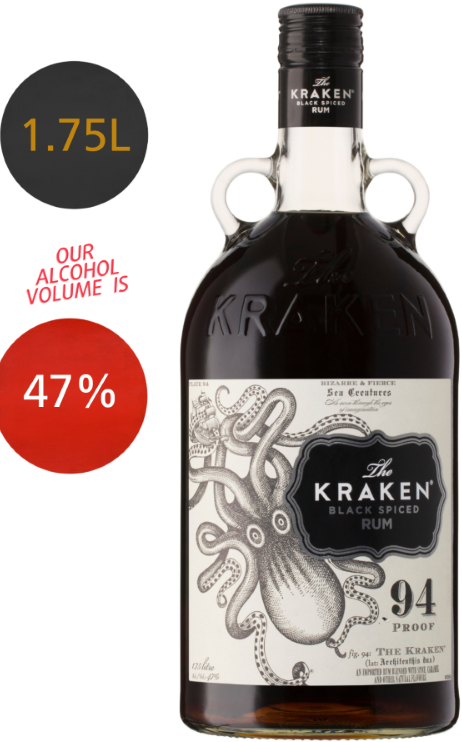 Kraken Black Spiced Rum 47% 1.75L