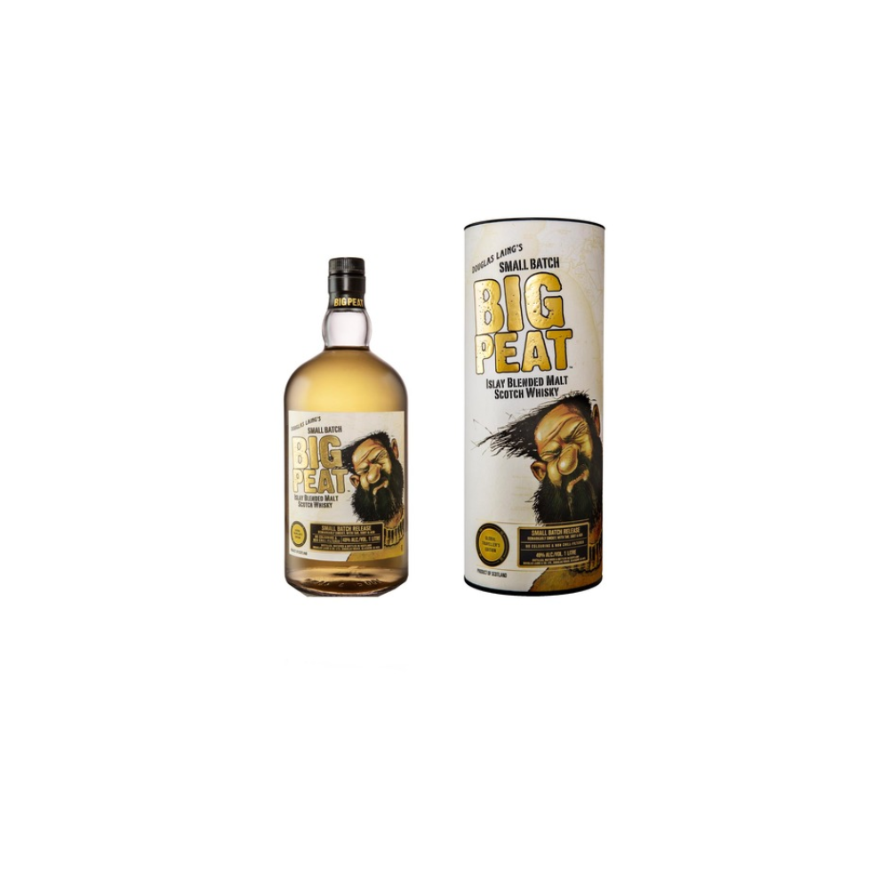 Douglas Laing Big Peat Islay Blended Malt Scotch Whisky 48% 1L gift pack