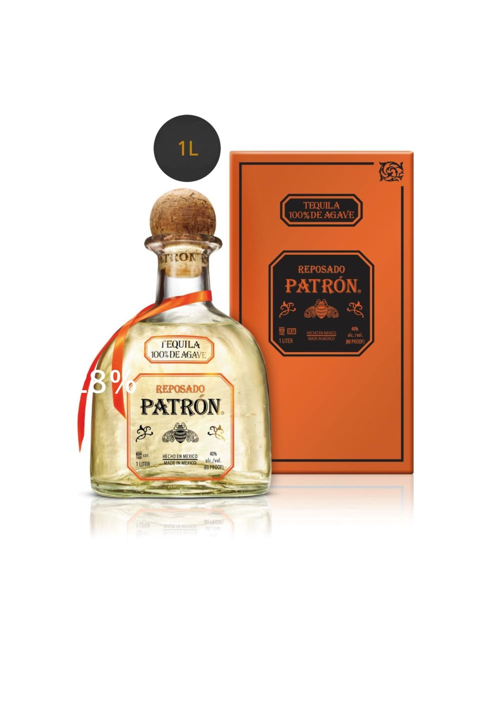 Patrón Tequ.Repos. 40% 1L GP – Shop Bits & Pieces