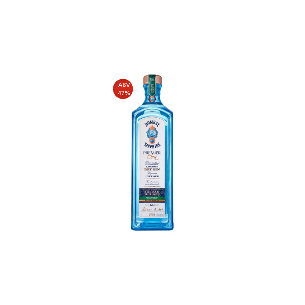 Bombay Sapphire Gin Premier Tuscan Juniper 47% 1L