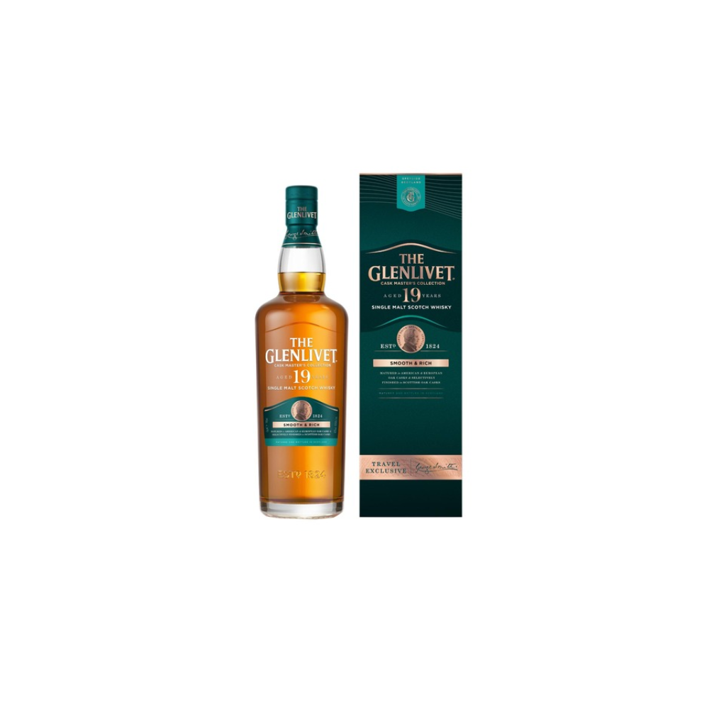 The Glenlivet 19YO Single Malt Scotch Whisky 48% 0.7L gift pack