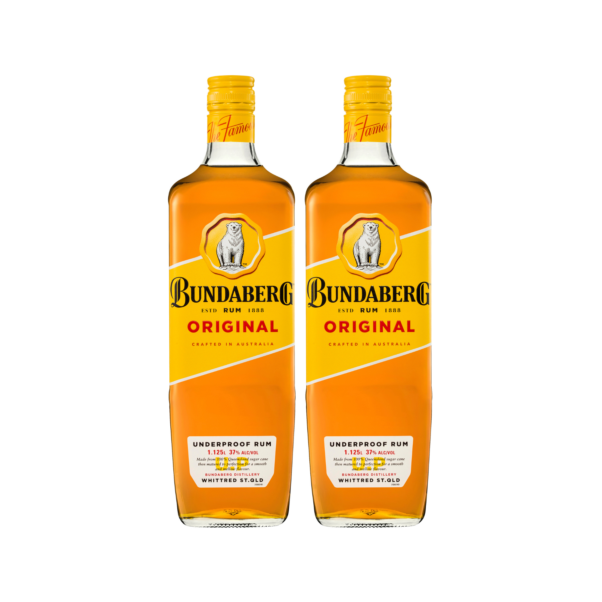 Bundaberg Underproof Rum Twin-pack 37% 2x1.125L