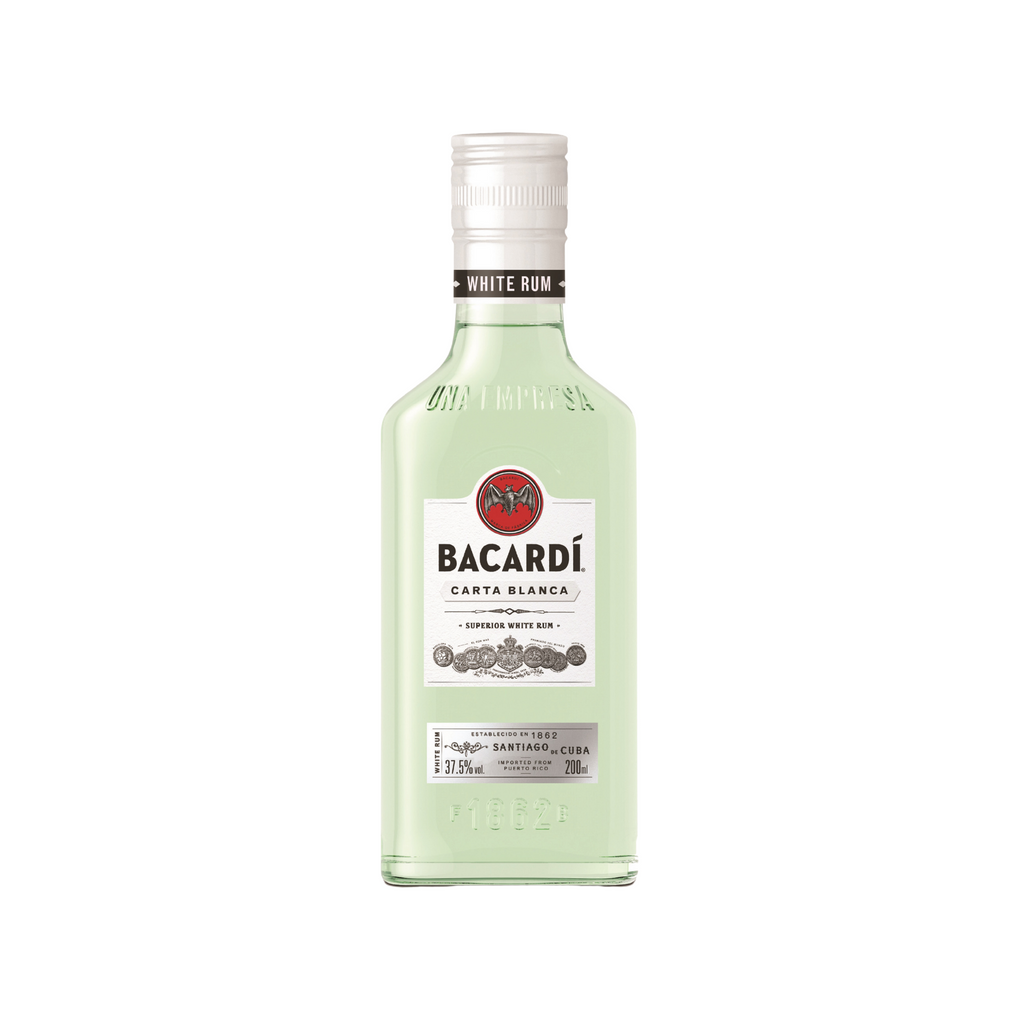 Bacardi Carta Blanca 40% 0.2L, Flask
