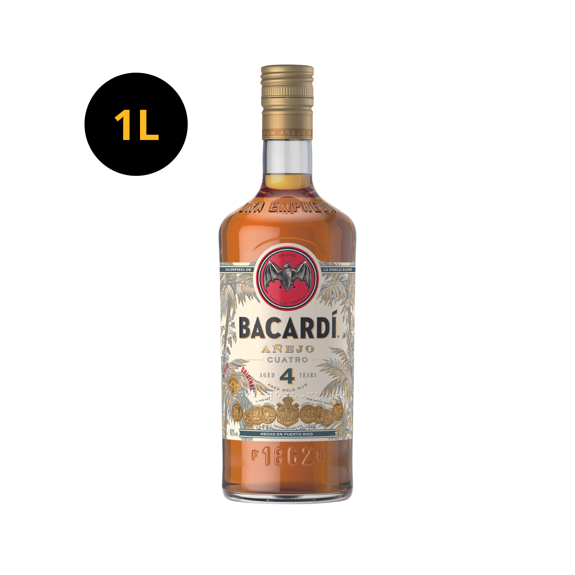 Bacardi Anejo Cuatro 40% 1L