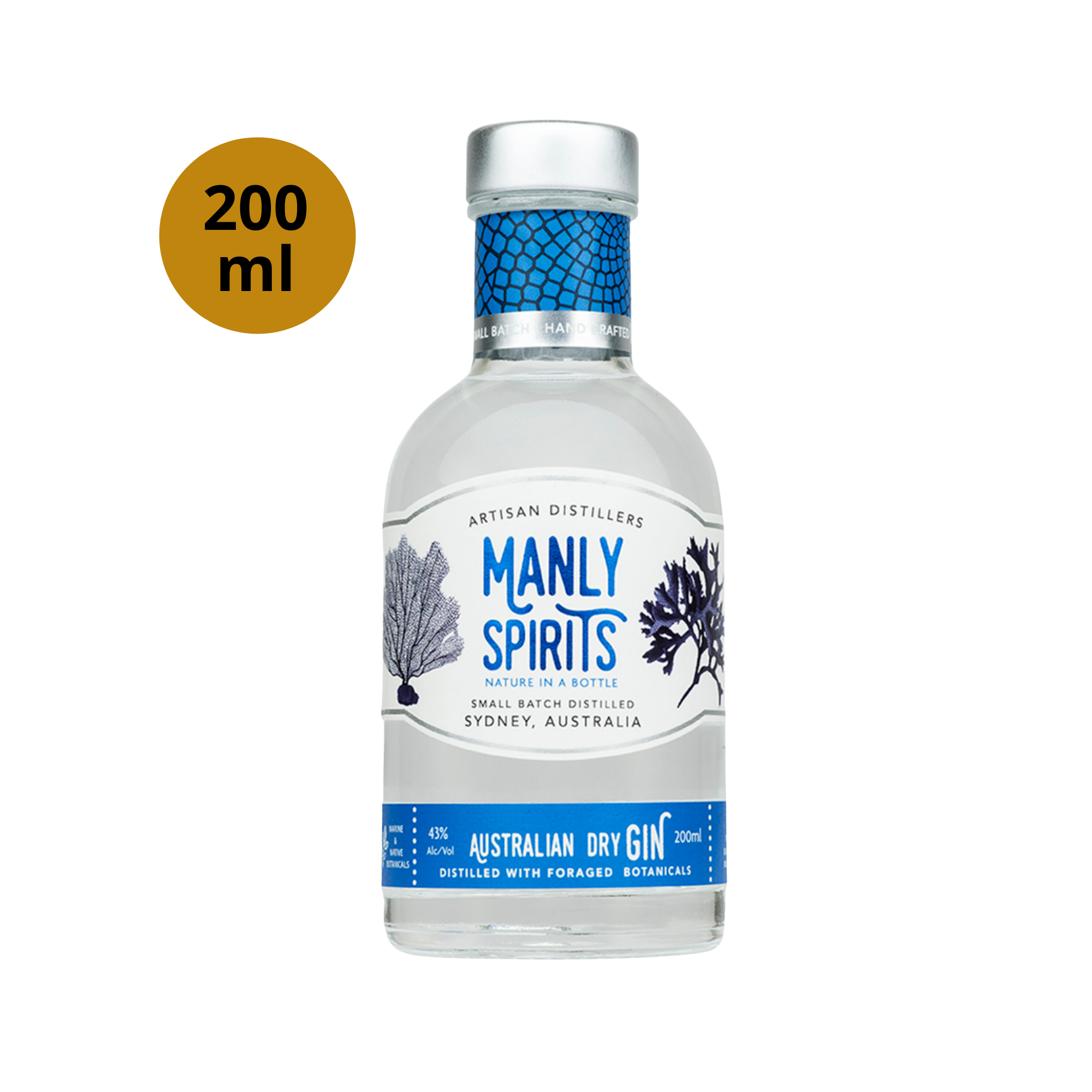 Manly Spirits Co Australian Dry Gin 43% 0.2L