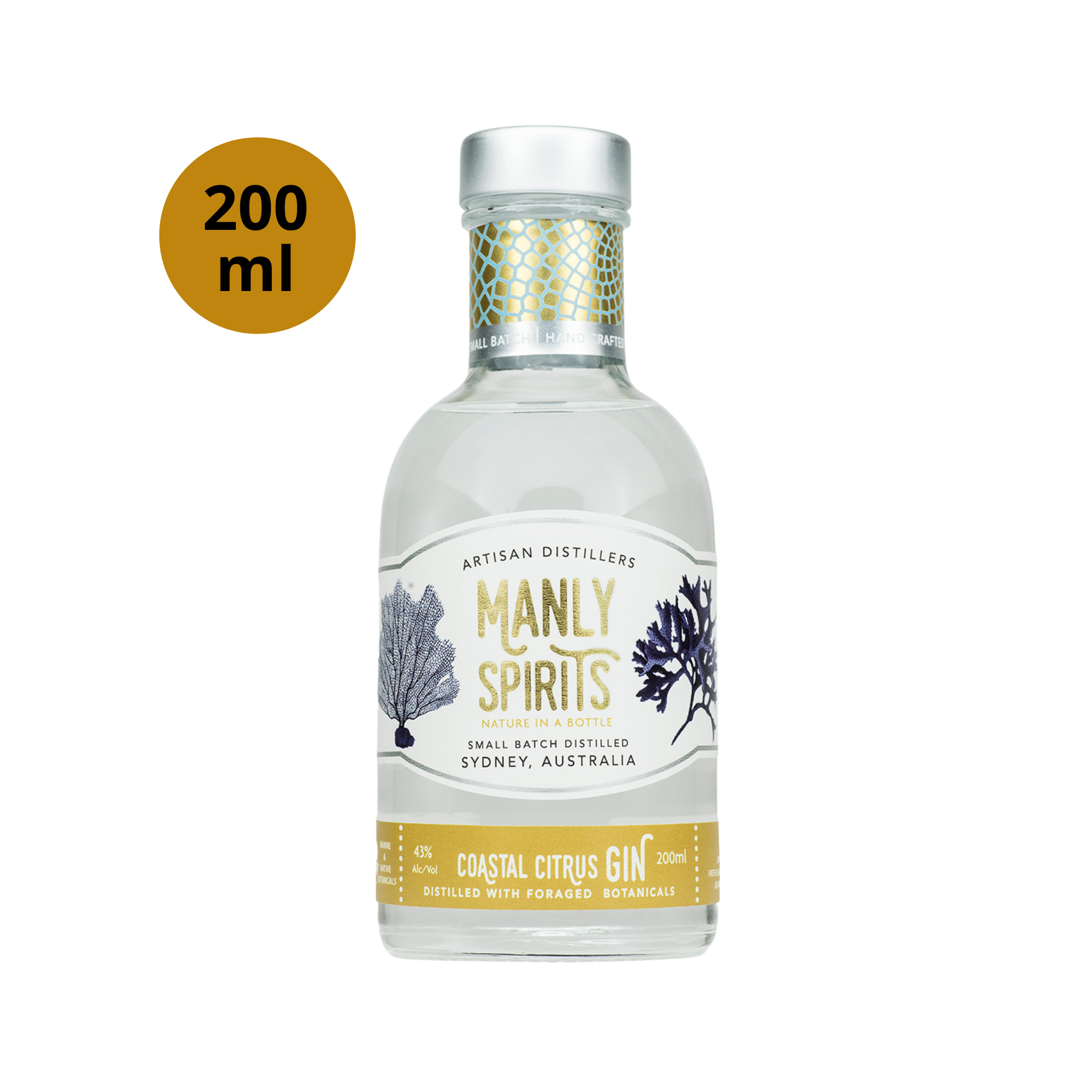 Manly Spirits Co Coastal Citrus Gin 43% 0.2L