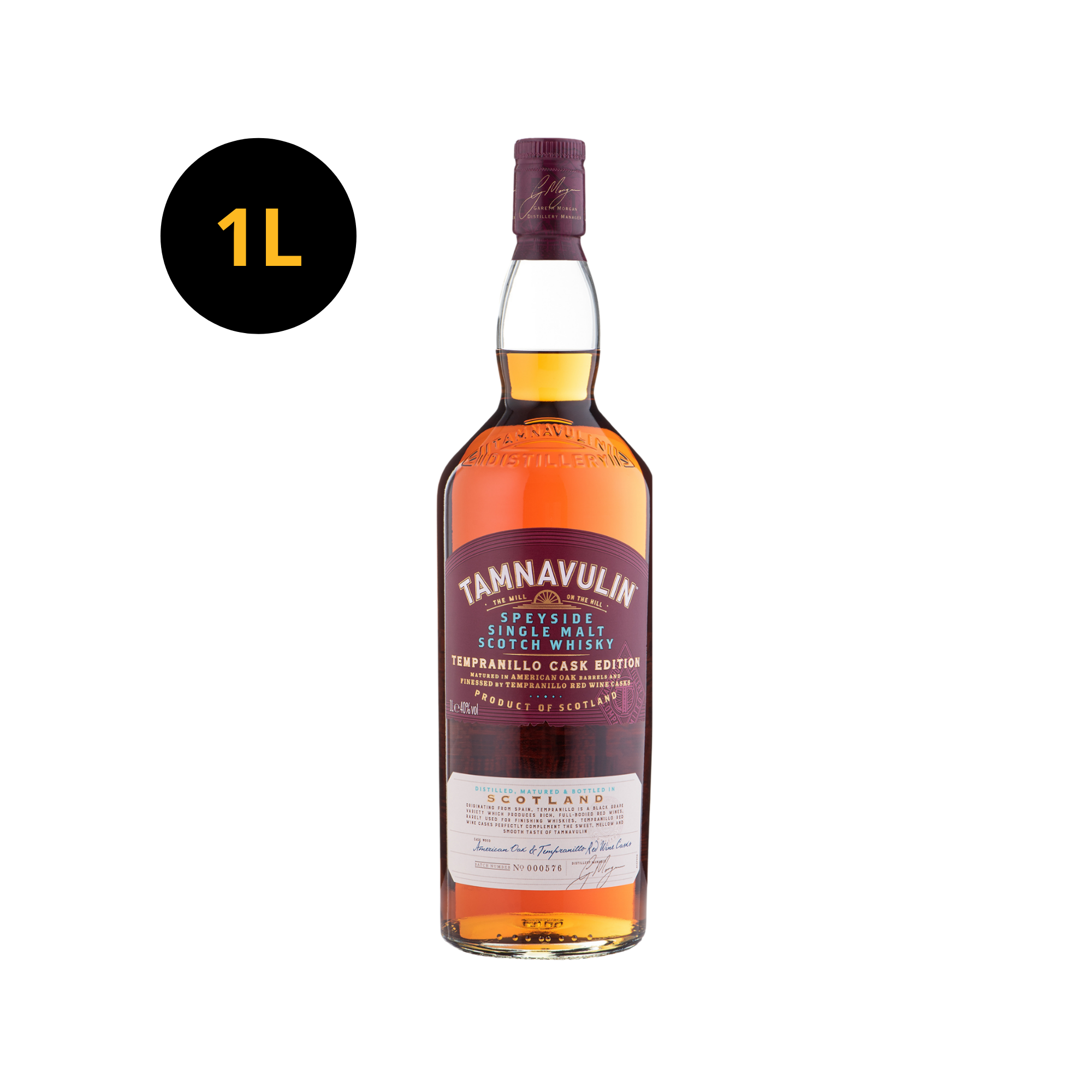 Tamnavulin Tempranillo Cask Edition Single Malt Scotch Whisky 40% 1L