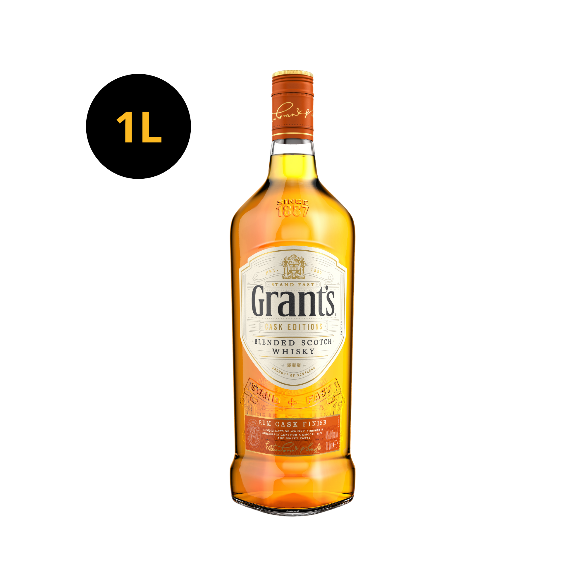 Grant's Rum Cask Finish 40% 1L Giftpack