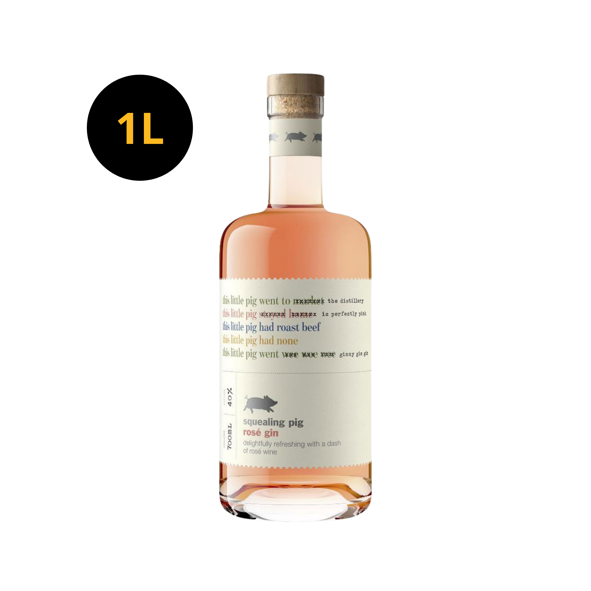 Squealing Pig Rosé Gin 1L