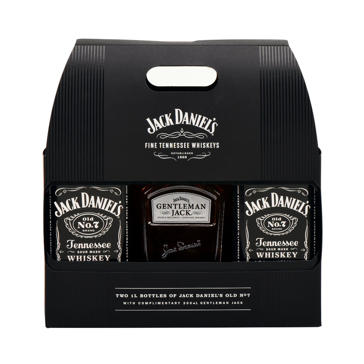 Jack Daniel's Black Label Twinpack 40% 2x1l + 0,2L Gentleman Jack