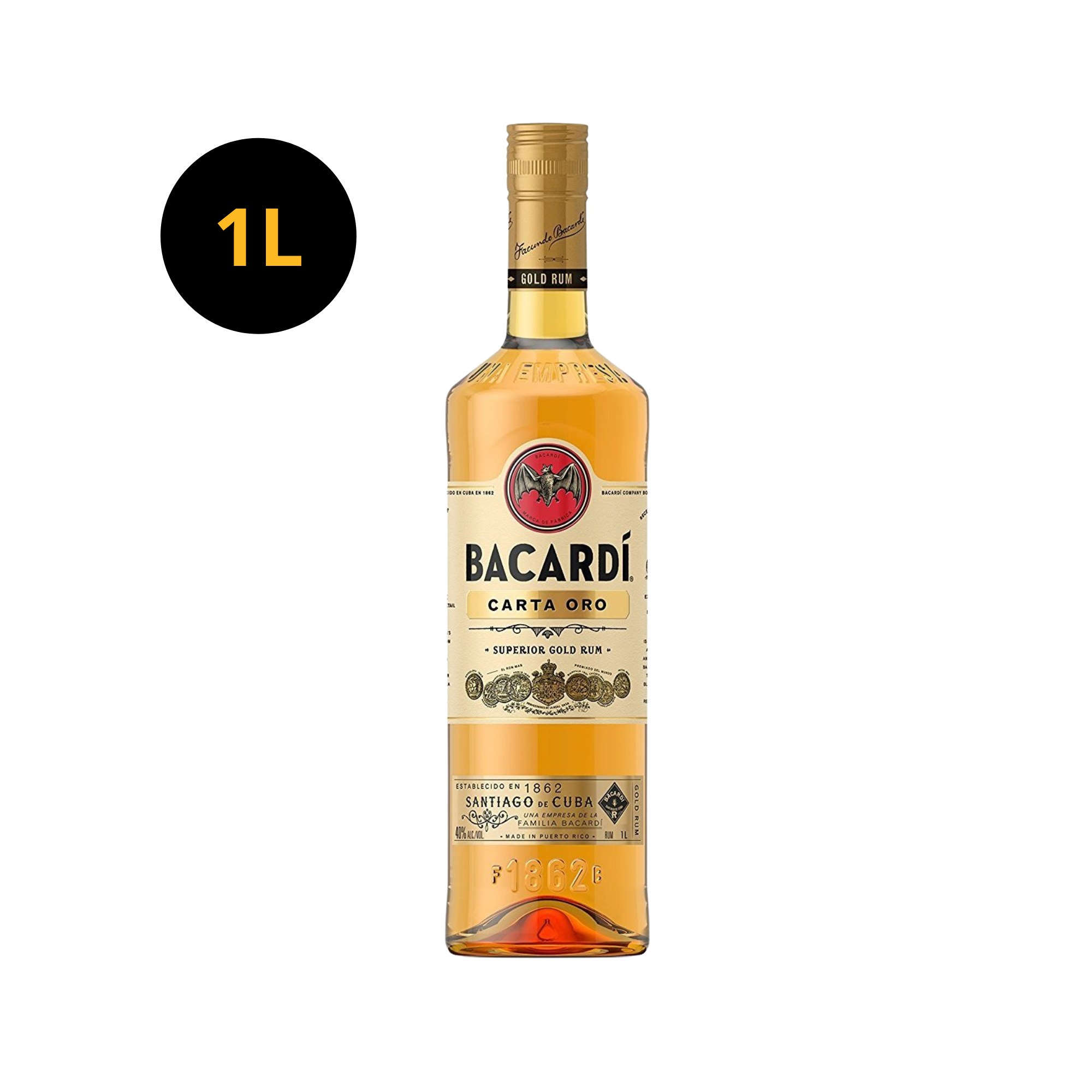 Bacardi Carta Oro 40% 1L