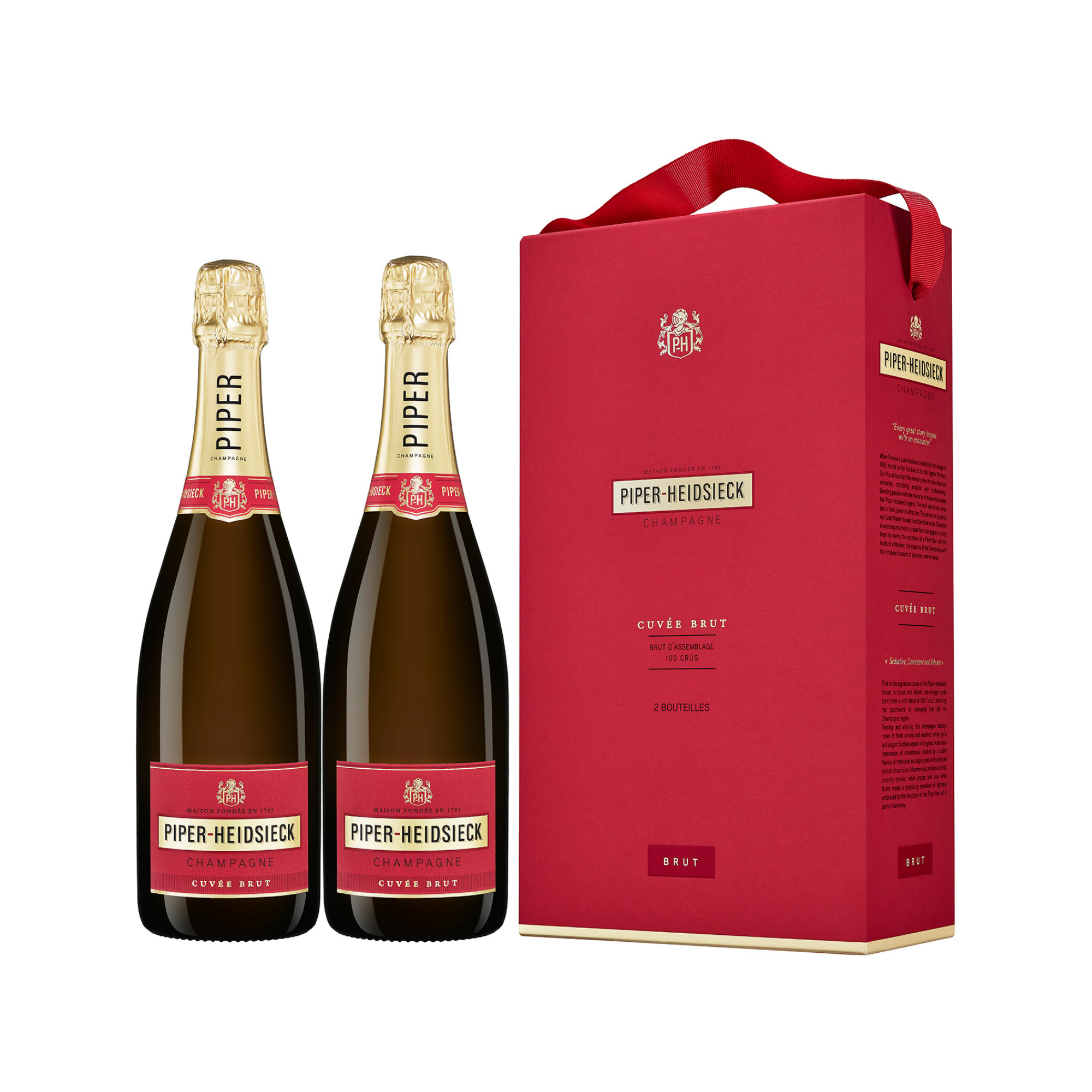 Piper-Heidsieck, Cuvée Brut, Champagne, AOC, brut, white 2x0.75L Twinpack