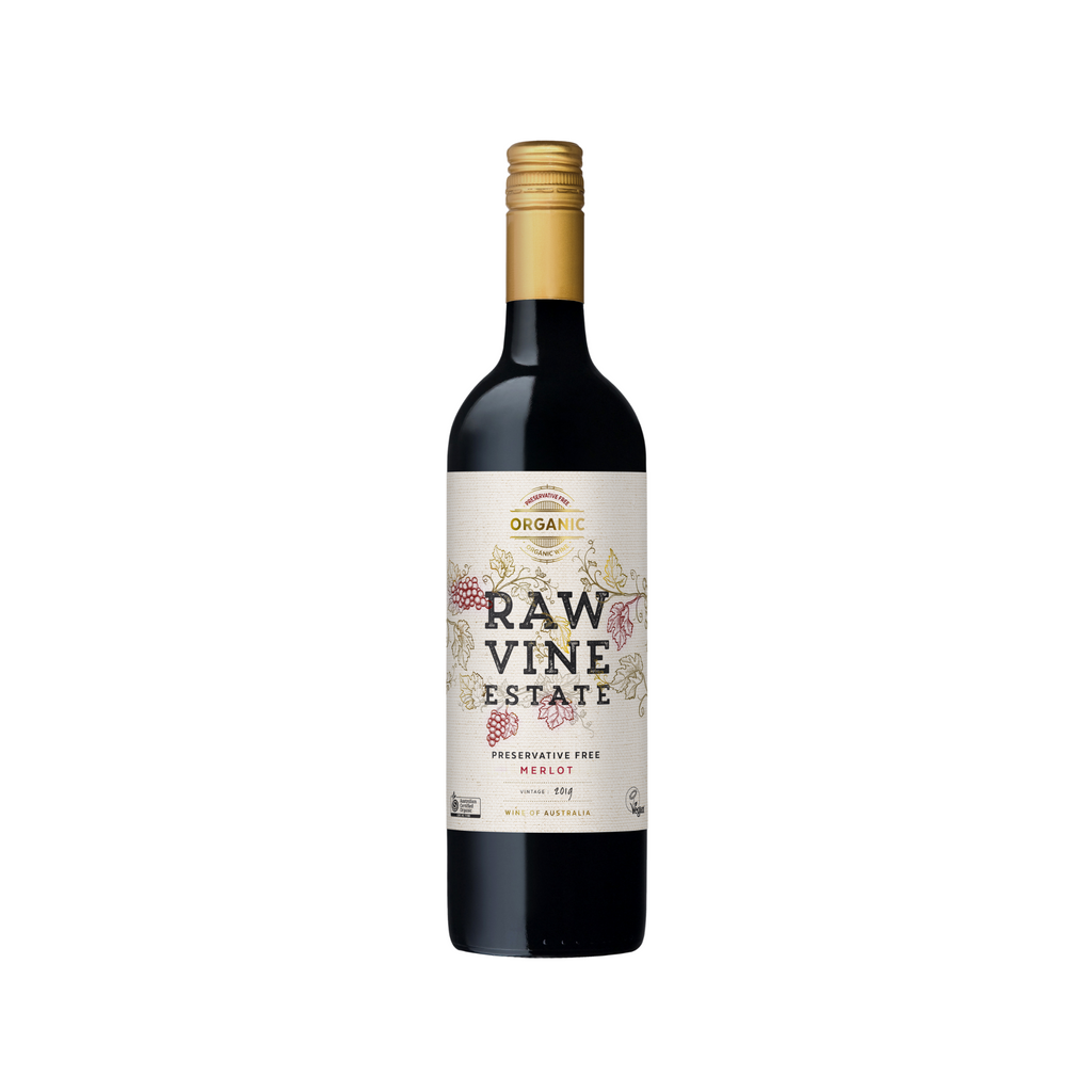 Raw Vine Estate Organic Merlot 0.75L